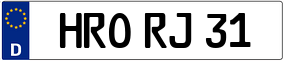 Trailer License Plate